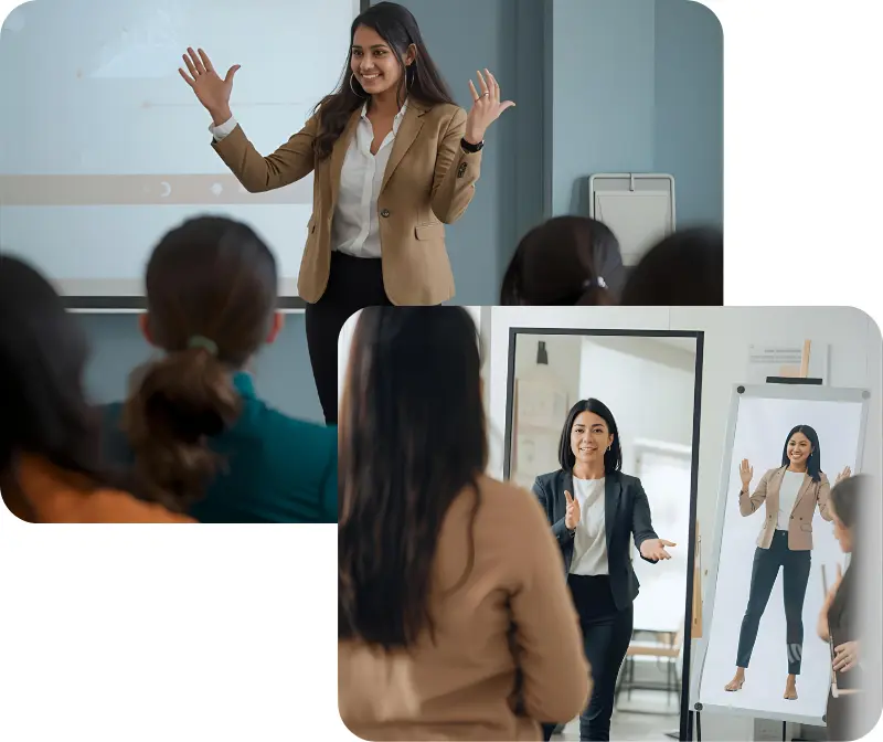 Manager developing leadership and people skills in Protocol training session