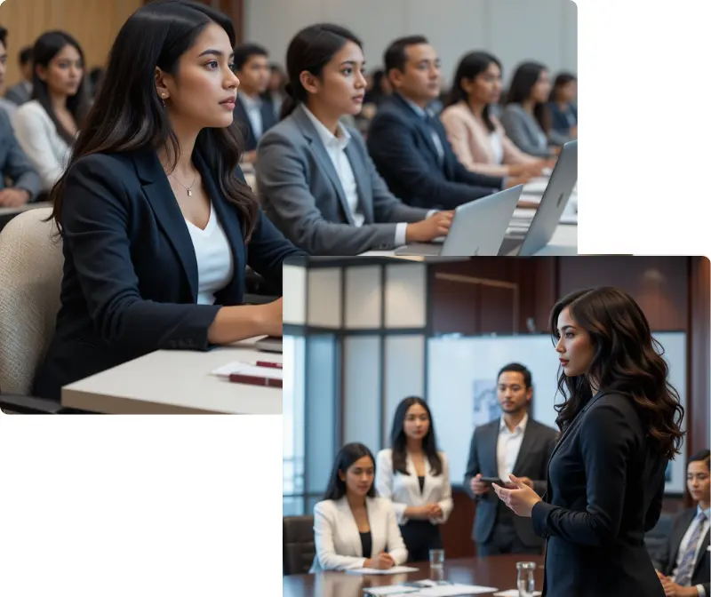 Group of learners attending a communication and interpersonal skills workshop