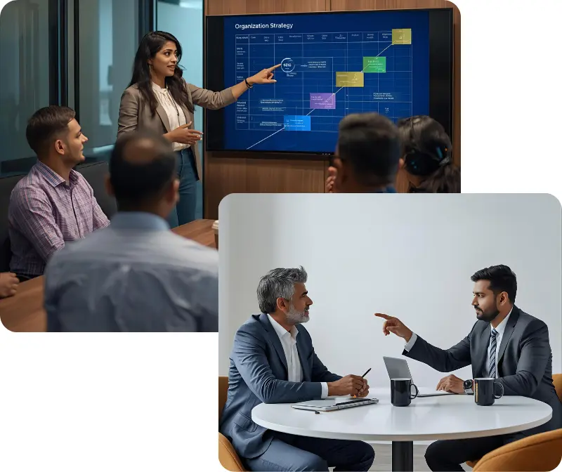 Participants practicing teamwork and communication during soft skills training at Protocol