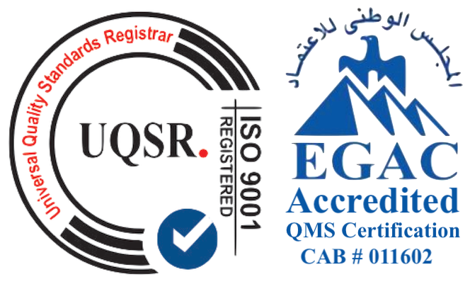 ISO 9001:2015 certification marks of UQSR and EGAC